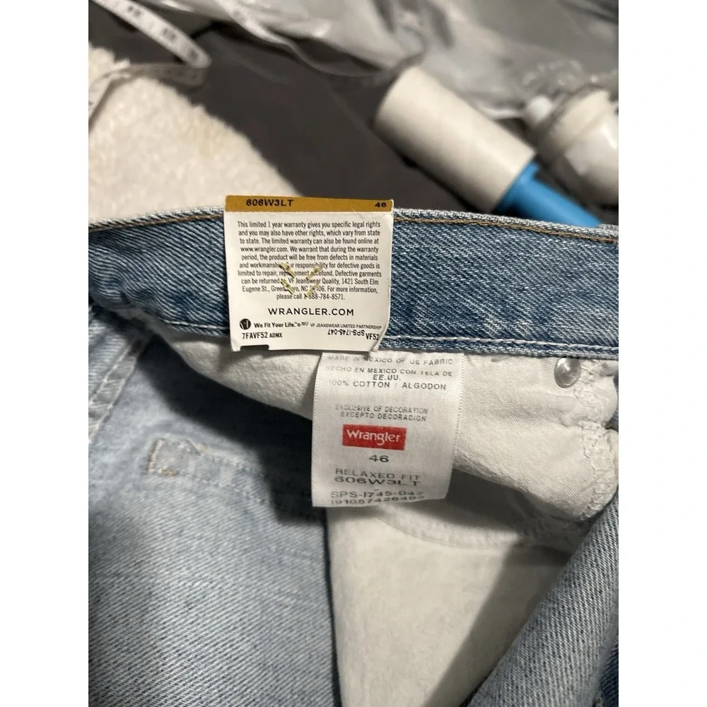 New Wrangler Relaxed Fit Men's Blue Denim Shorts Size 46 10